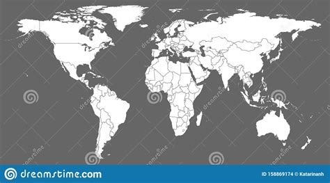 World Map Vector Gray Similar World Map Blank Vector On Gray