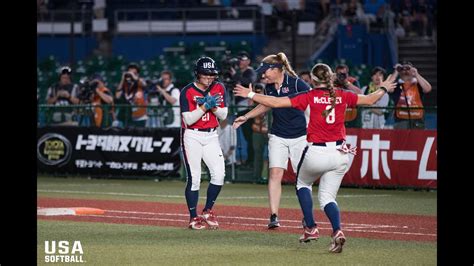 Team Usa Softball Vs Japan Softball 2018 World Championships Semi