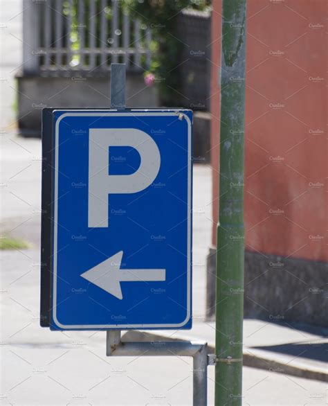 Blue Parking Sign Photos Creative Market