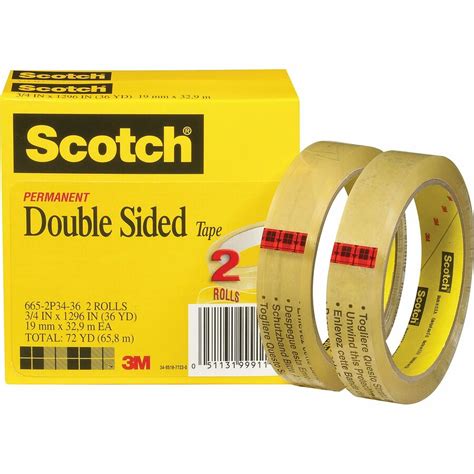 Scotch Permanent Double Sided Tape 34w Double Sided Tape 3m