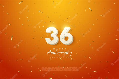 Premium Vector 36th Anniversary With Shining Numbers