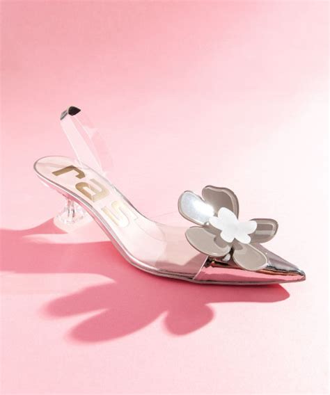 Bloom Pvc And Silver Metallic Leather Slingback Pumps