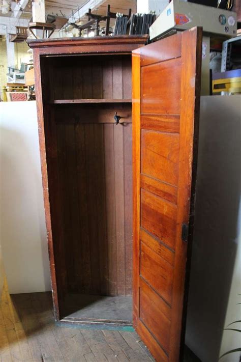 Antique Wood Locker At 1stdibs