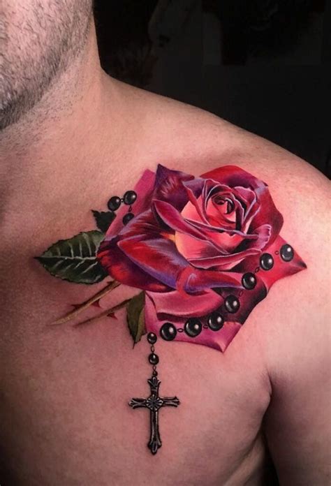 Best Cool Chest Tattoos For Men In Tattoo Pro Rose Tattoos