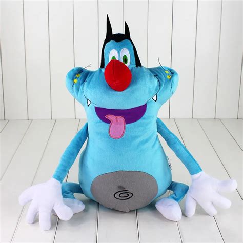 40cm French Cartoon Oggy And The Cockroaches Plush Toy Fat Cat Oggy