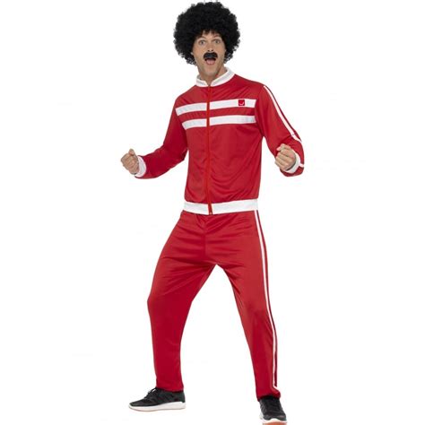 Red Scouser Tracksuit Adult Costume Mens Costumes From A2z Fancy