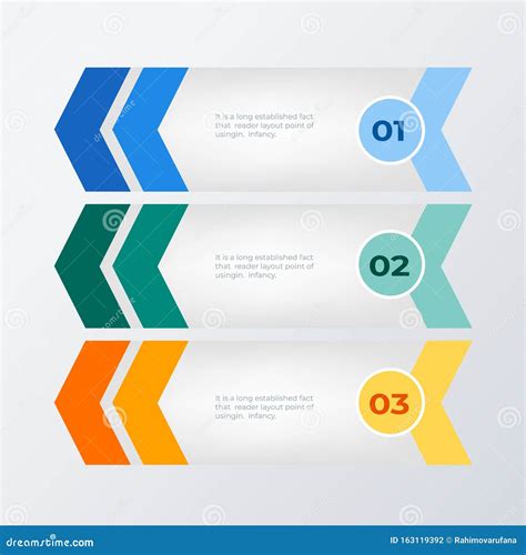 Arrow Process Three Infographic Template Design Business Concept