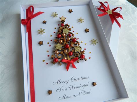Tis the season….to make christmas cards! Luxury Personalised HANDMADE Christmas Card 3D Gift Box WOODEN Christmas TREE | eBay | Christmas ...