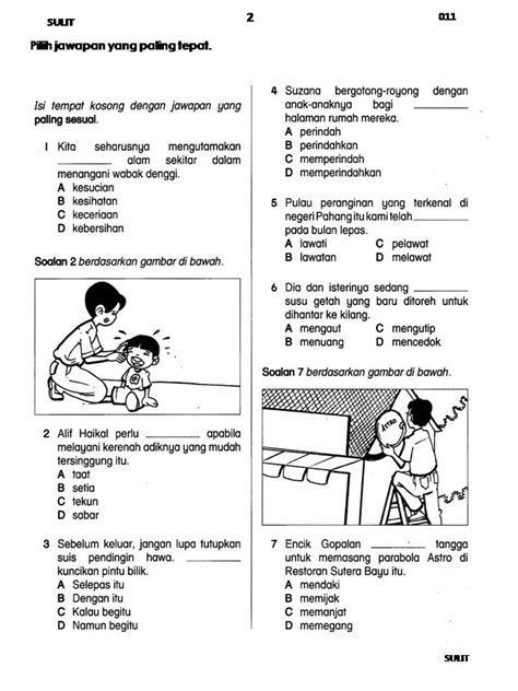 Karangan Latihan Bahasa Melayu Tahun 4 Penulisan