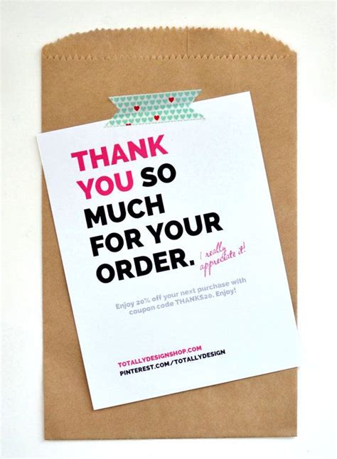 Thank you for your order emails are a great opportunity to incentivize repeat purchases. Great idea to include thank you cards when you package up your orders. Especially if someone ...
