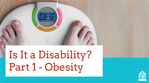 Is It A Disability Part One Obesity The Fair Housing Institute Inc