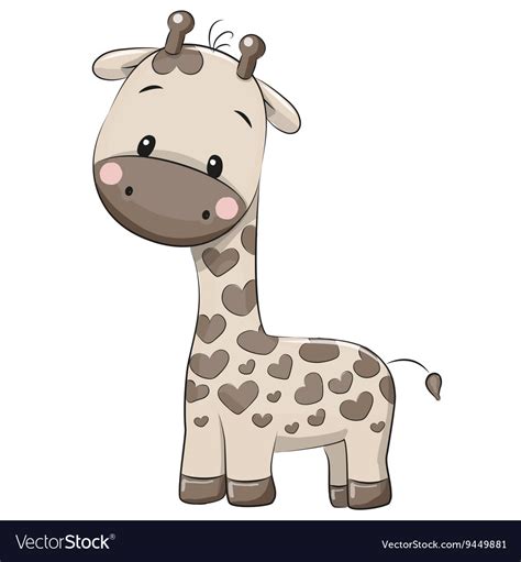 Cute Cartoon Giraffe Royalty Free Vector Image