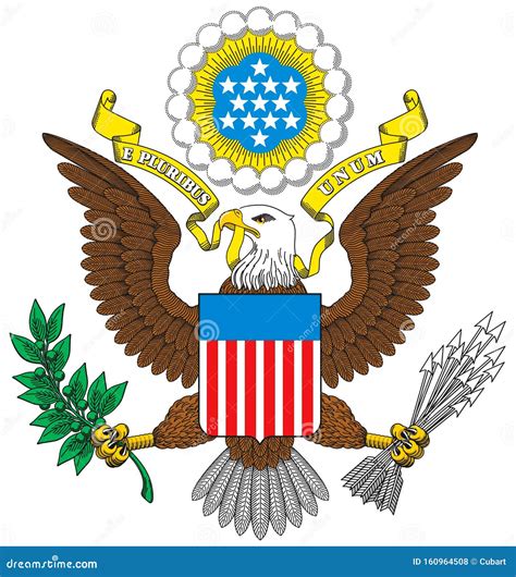 Great Seal Of The United States Of America Stock Vector Illustration