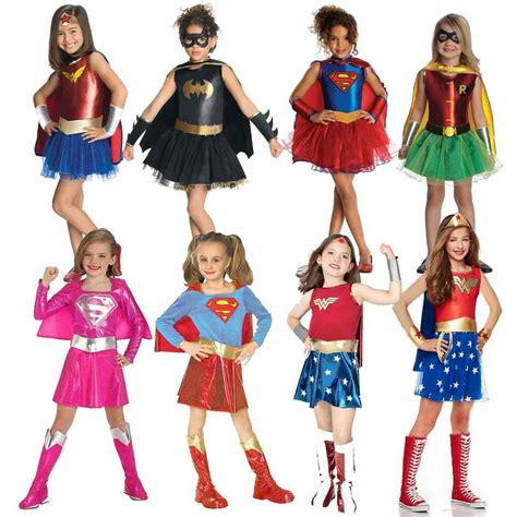 Superheros Girls Costume Batgirl Wonder Women Costumes