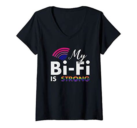 Funny Bisexual Pride Lgbt Gifts Tee Shirt Womens My Bi Fi Signal Is
