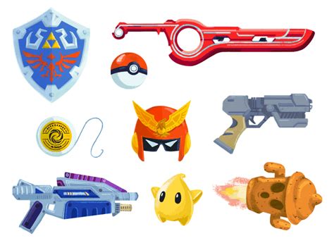 Smash Bros Weapons By Eugenia Ho On Dribbble