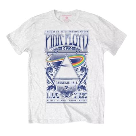 Pink Floyd Carnegie Hall Poster T Shirt Wit Rockart Shop