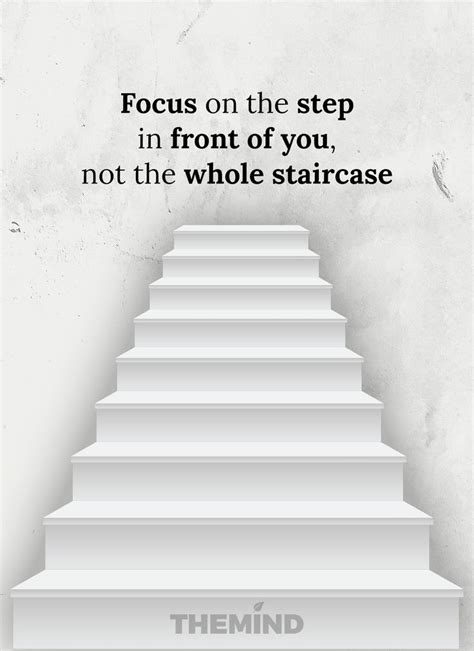 Focus On The Step In Front Of You Not The Whole Staircase Believe In