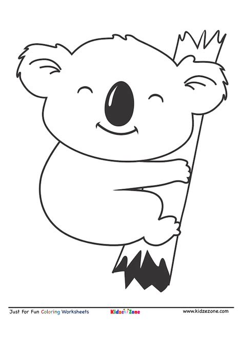 Baby Koala Coloring Page 224 Svg Png Eps Dxf File