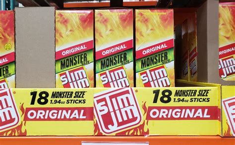 Slim Jim Original Beef Sticks Monster Size 18 Count Eat With Emily