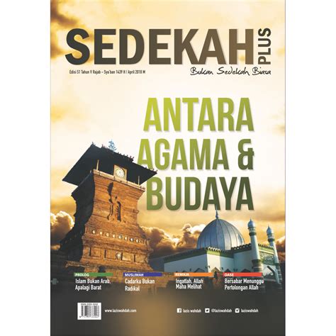 Majalah Sedekah Plus Edisi 51 Antara Agama Dan Budaya Wahdah
