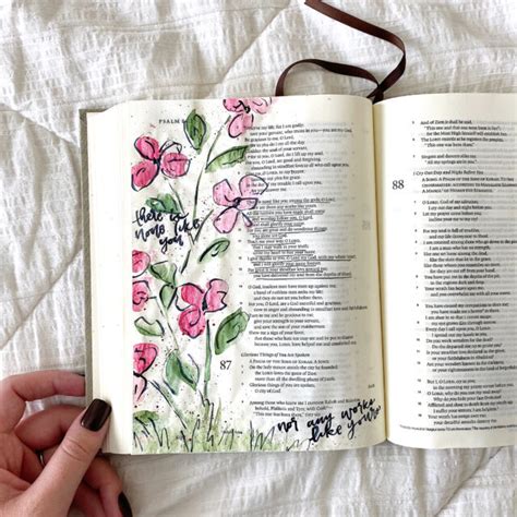 Easy Abstract Outlined Florals Bible Journaling For Beginners
