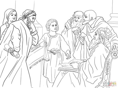 Boy Jesus in the Temple coloring page | Free Printable Coloring Pages