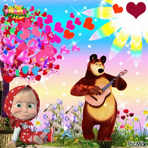 Love Day With Masha And The Bear Picmix