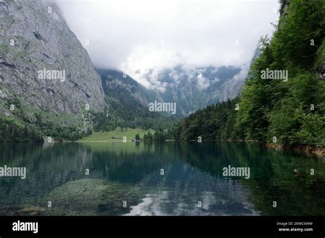 View Of The Obersee In The Berchtesgadener Land Stock Photo Alamy
