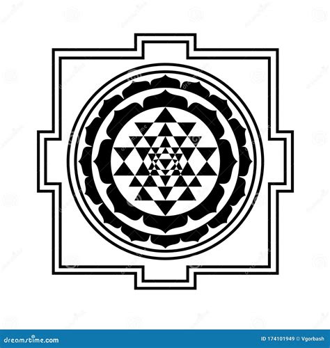 The Sri Yantra Or Sri Chakra Form Of Mystical Diagram Shri Vidya