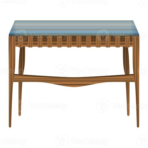 Free Folding Wood Table Top View In Realistic Style Turquoise Table