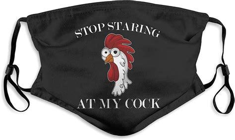 Stop Staring At My Cock Mouth Cover Mask Face Cover Bandana Balaclava Men Weomen At Amazon Mens