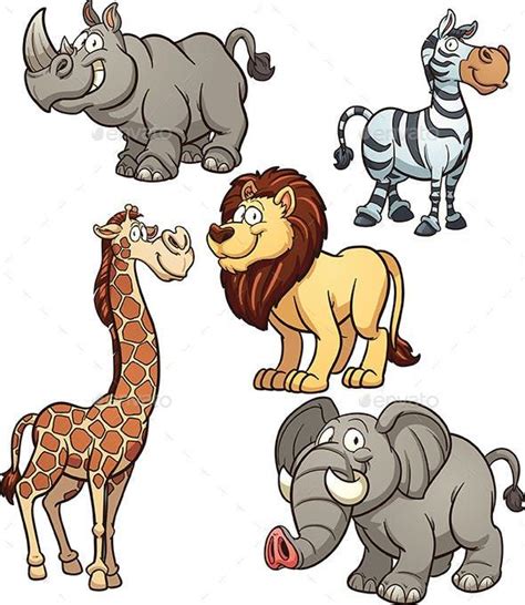 African Animals African Animals Cartoon Animals Baby Animal Drawings