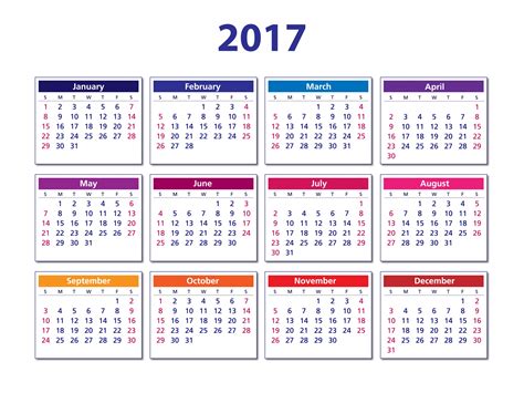 2017 Kalender Kostenloses Stock Bild Public Domain Pictures