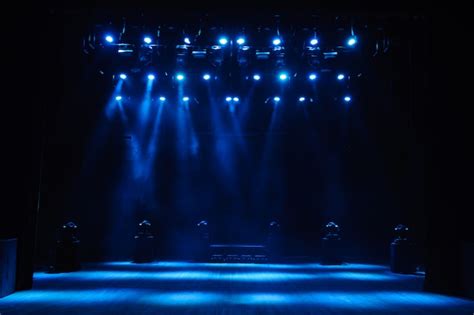 Premium Photo Free Stage With Lights Background Of Empty Stage