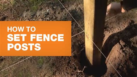 How To Install Fence Posts Step By Step The Home Depot Canada Youtube