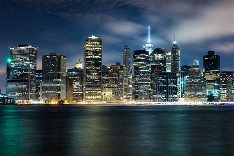 Manhattan By Night Royalty Free Stock Photo