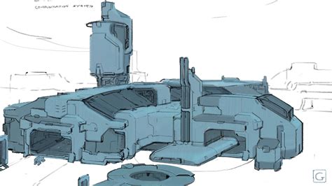 Artstation Home Base Greyson In 2022 Science Fiction Design