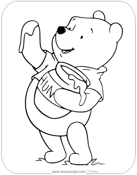 Pooh Honey Pot Coloring Pages