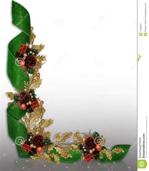 christmas border elegant ribbons stock illustration illustration  artistic formal