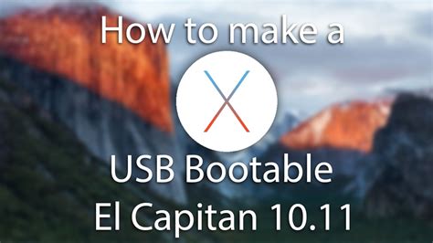 Os x el capitan 10.11. Hackintosh El Capitan - Make USB Bootable - YouTube