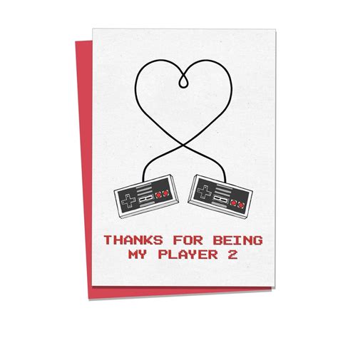 Gamer Valentine Valentines Card For Him Girlfriend Etsy
