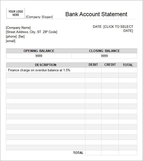 6 Free Statement Of Account Templates Word Excel Sheet Pdf