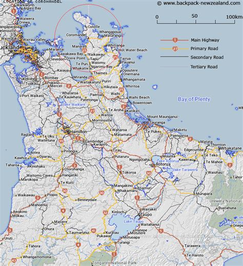 Where Is Coromandel Map New Zealand Maps