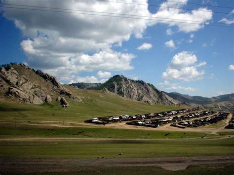 Photo Of Mongolia View On The Village Of Tsetserleg With Some Rocky