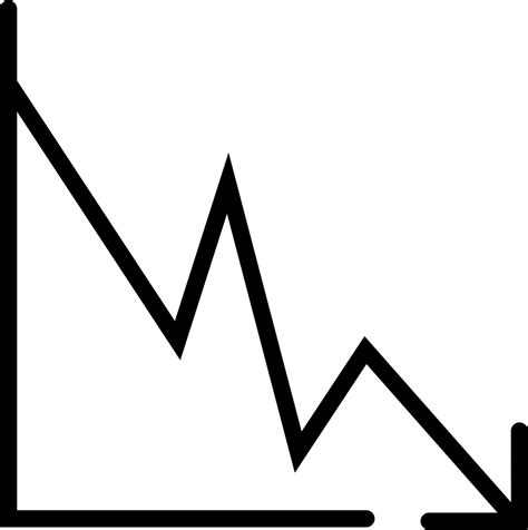 Line Graph Down Arrow Svg Png Icon Free Download 68248
