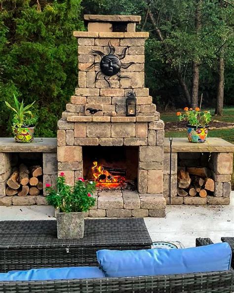 Rustic Outdoor Fireplaces Outdoor Wood Burning Fireplace Outdoor