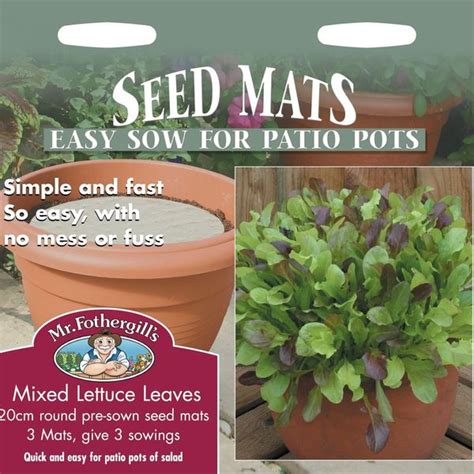Herbs Seeds Mr Fothergills Seeds Patio Crops Seed Mats Collection Plants Seeds And Bulbs Fujii