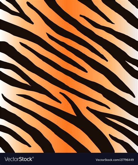 Seamless Pattern Black Tiger Stripes Royalty Free Vector