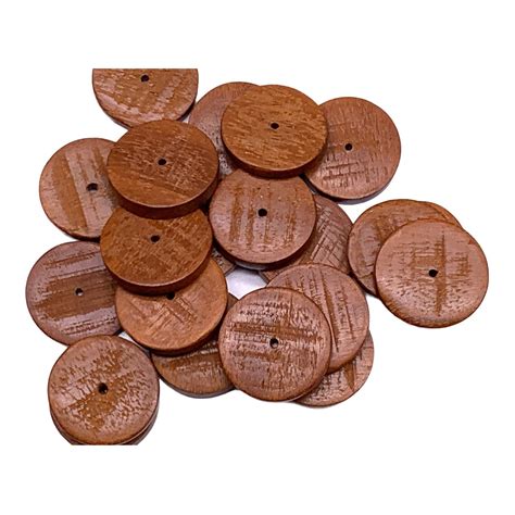 28mm Round Flat Wood Disc Bead 4 6mm Thick 30 Pieces Etsy